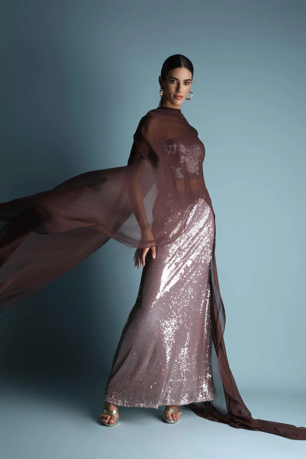 Mocha Stardust Gown
