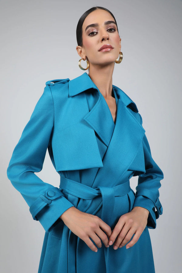 Joukh TEAL Trench Coat
