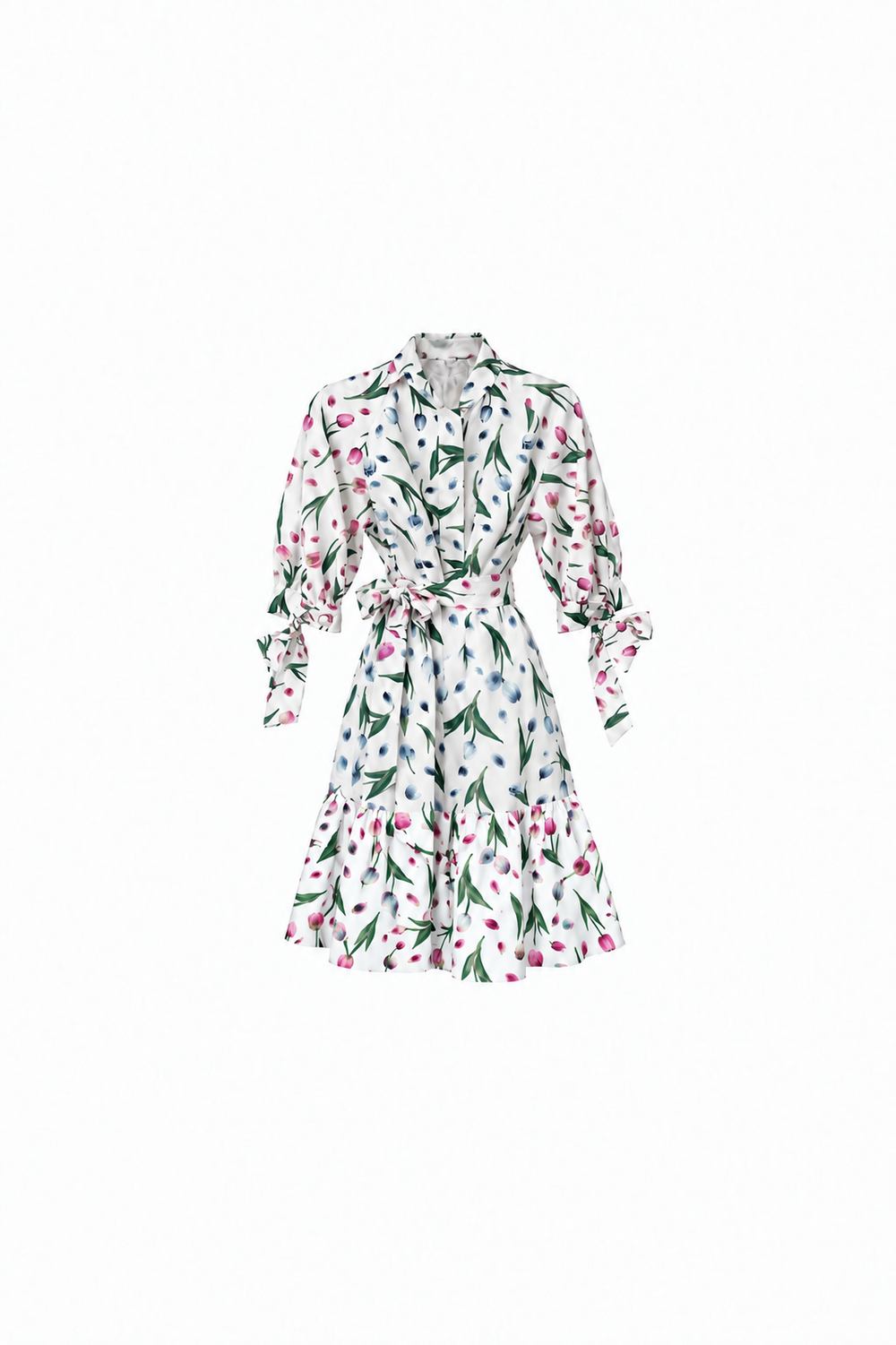 Dress tulip pink-blue