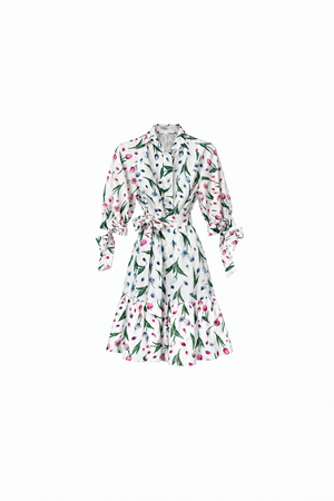 Dress tulip pink-blue