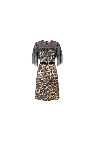 dentelle leopard dress