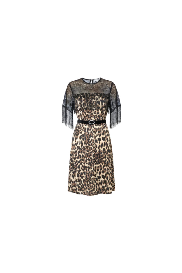 dentelle leopard dress