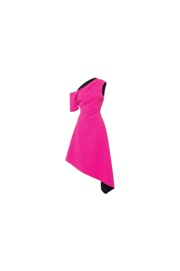 Asymmetric Fuchsia Dress
