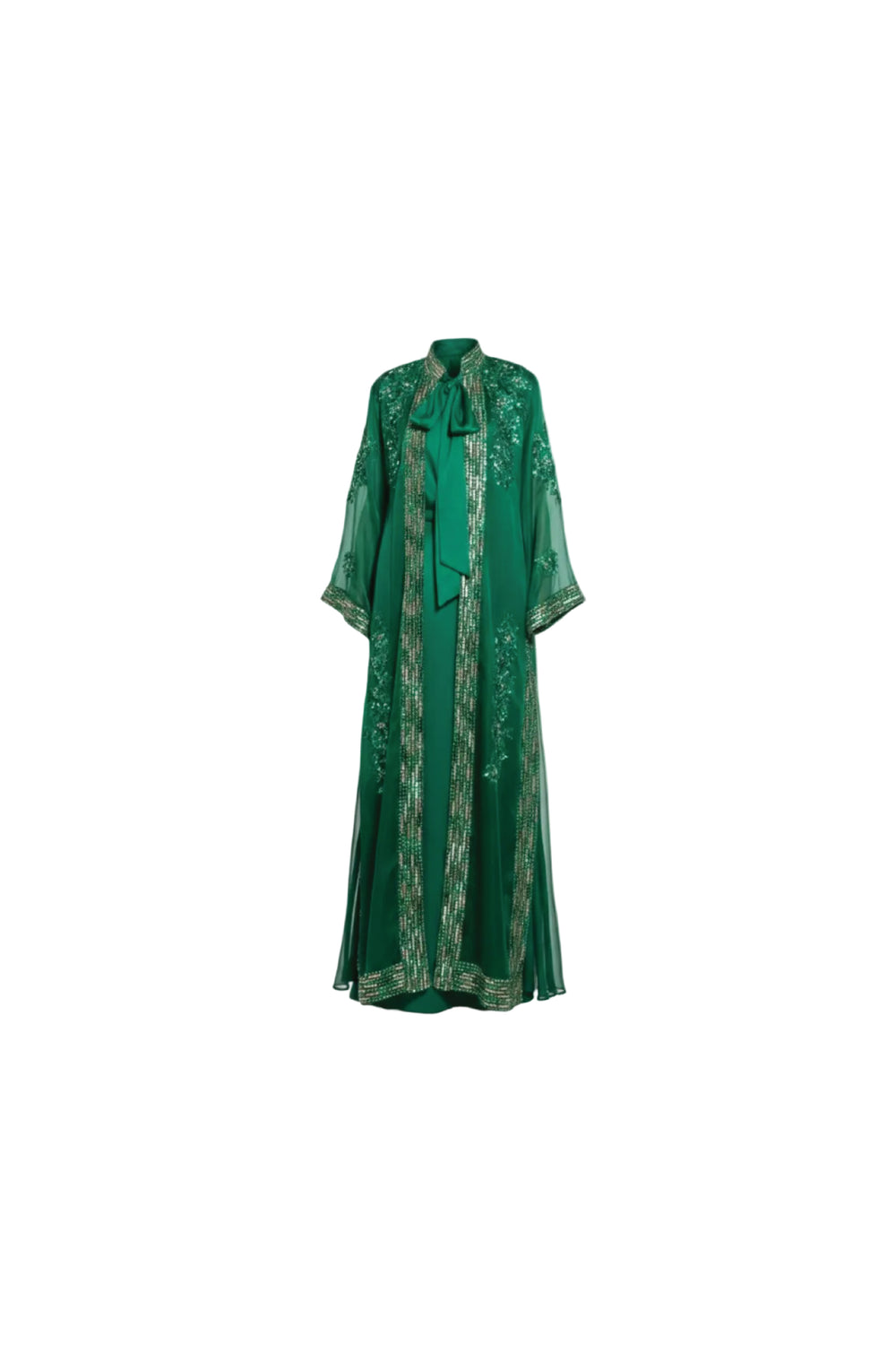 Green Embroidered Kaftan