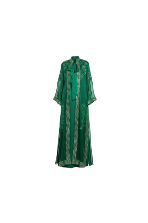 Green Embroidered Kaftan