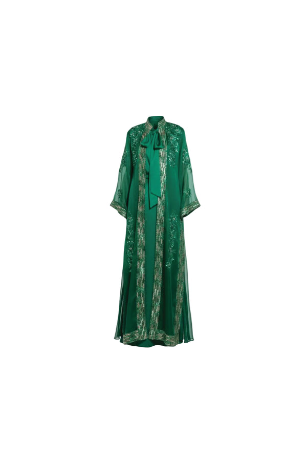 Green Embroidered Kaftan