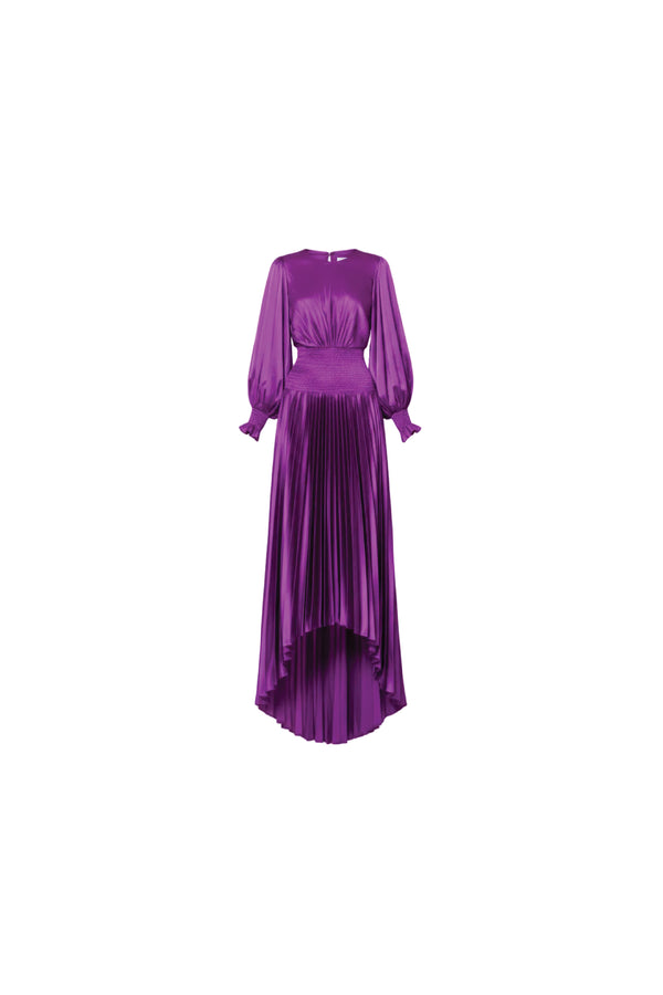 Purple Satin Dress