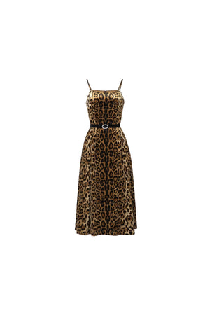 leopard midi dress