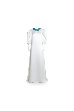 White Embroidered Kaftan