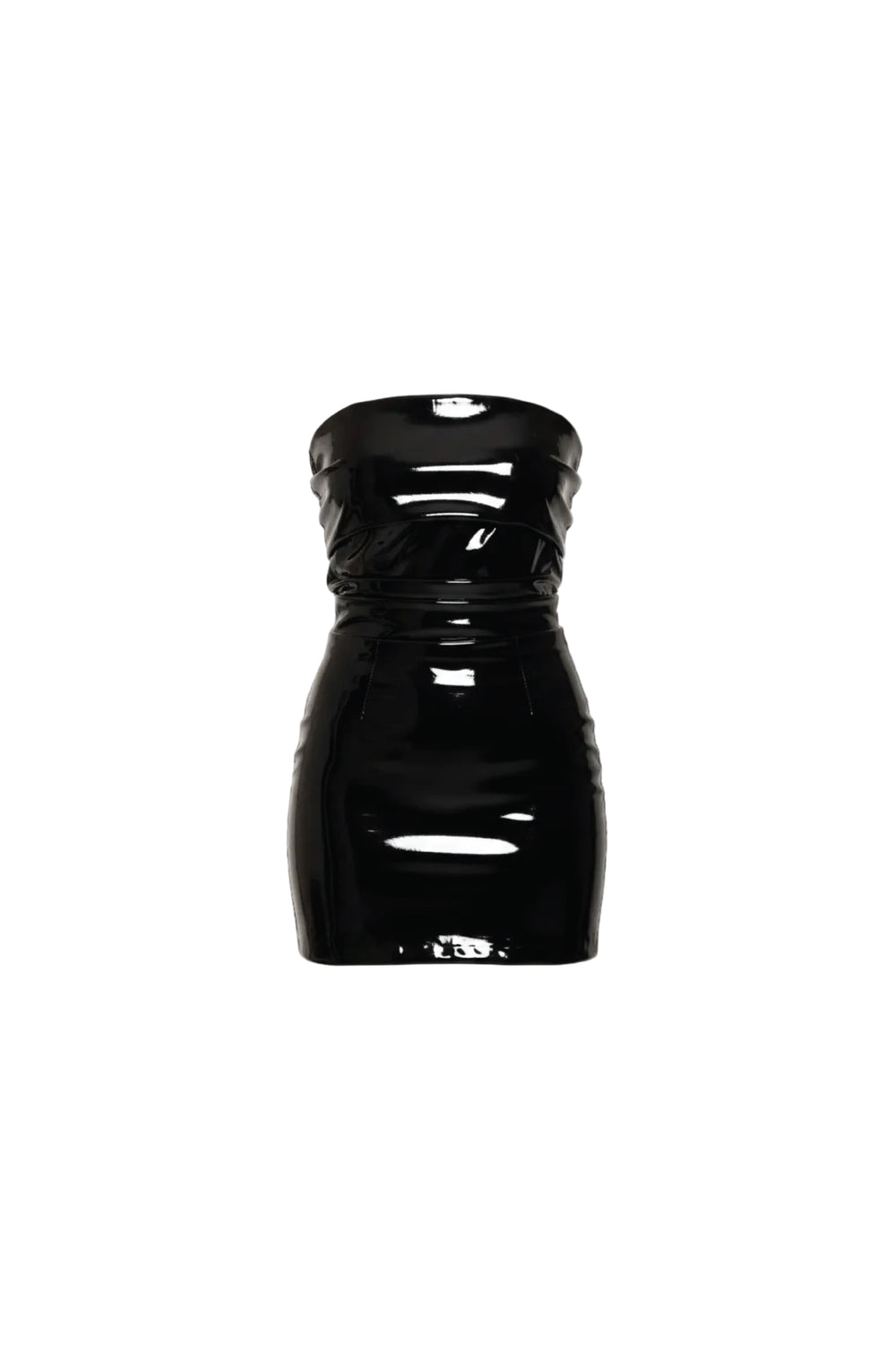 Black Latex Wet Look Dress