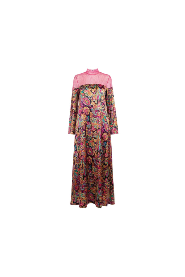 Tulle Velvet Silk Kaftan