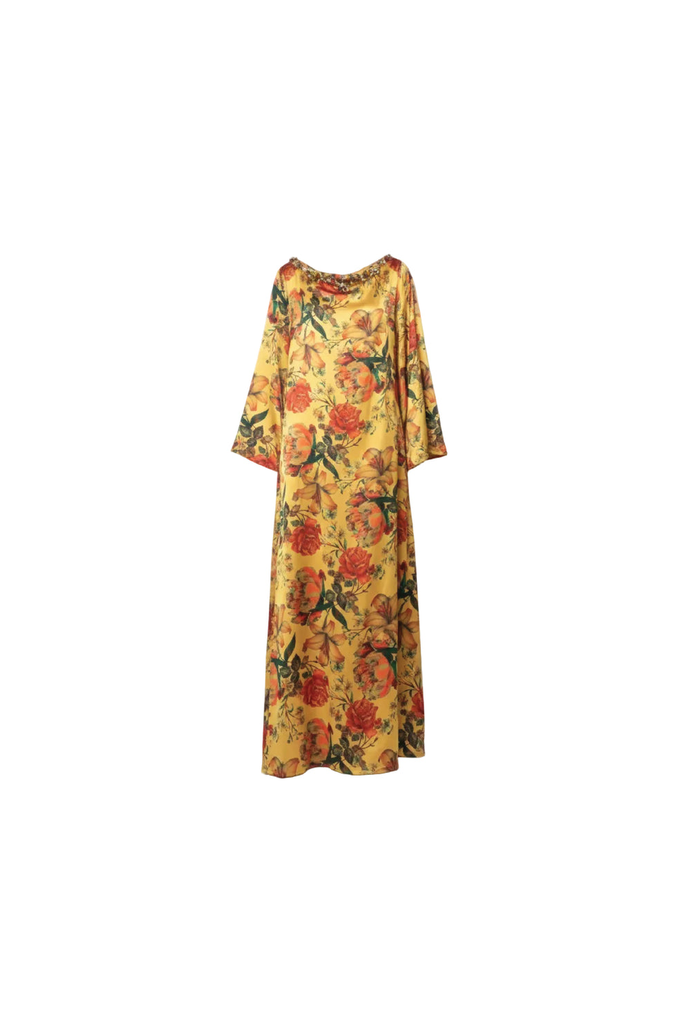 Embellished Neckline Kaftan