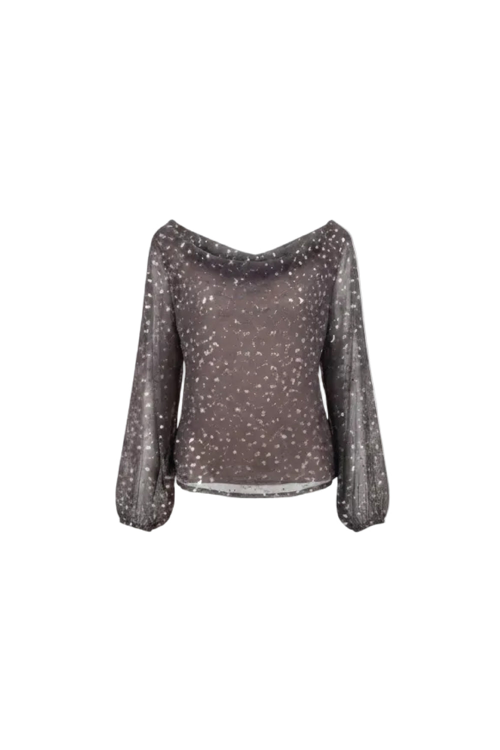 Lana Metallic Sheer Top