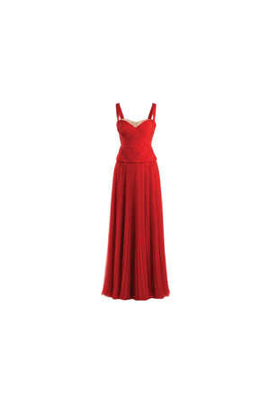 Kayla Silk Red Gown