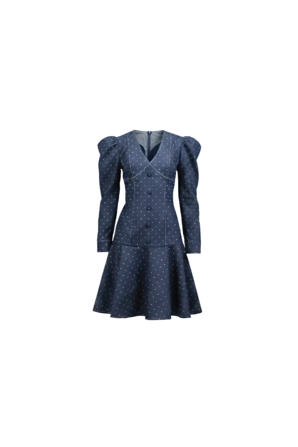 Luna Denim Polka Dress