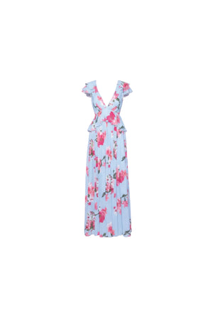 rose ruffle dress