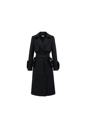 Noir Blossom Trench