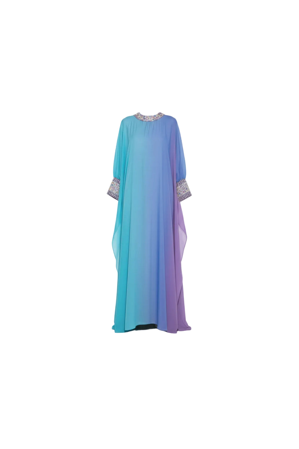 haifa abaya with neck embroidery