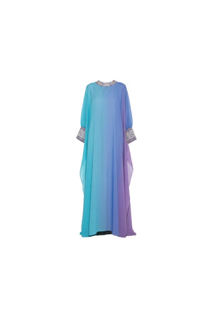 haifa abaya with neck embroidery
