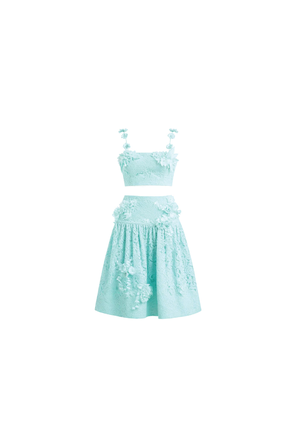 Aqua Bustier & Skirt Set