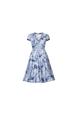 denim like puff dress