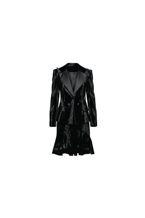 Charming Black Skirt Suit