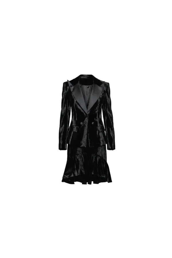 Charming Black Skirt Suit