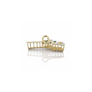 Daisy Gold Hair Claw Clip