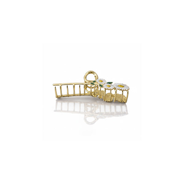 Daisy Gold Hair Claw Clip