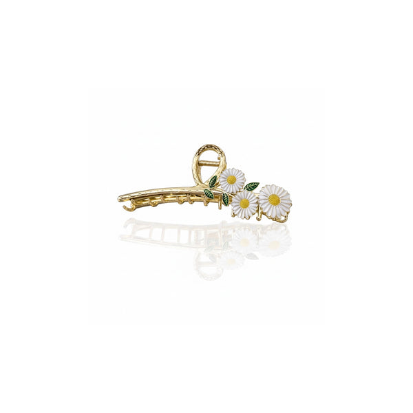 Daisy Gold Hair Claw Clip