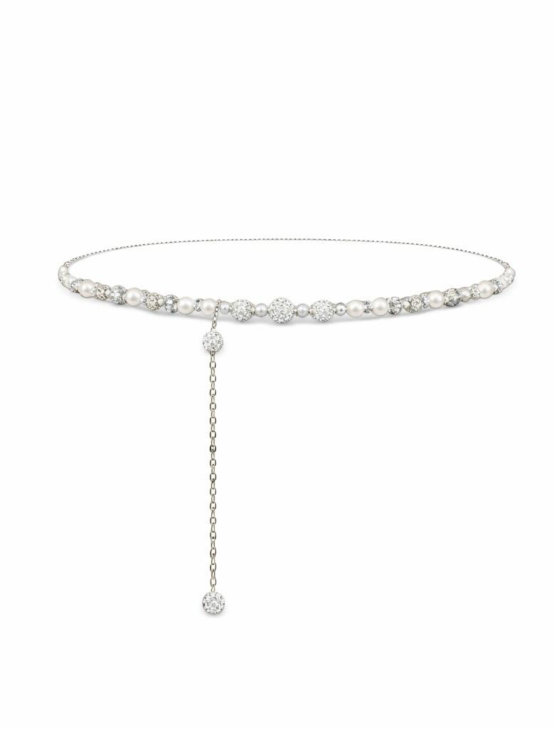 pearl drop silver belt