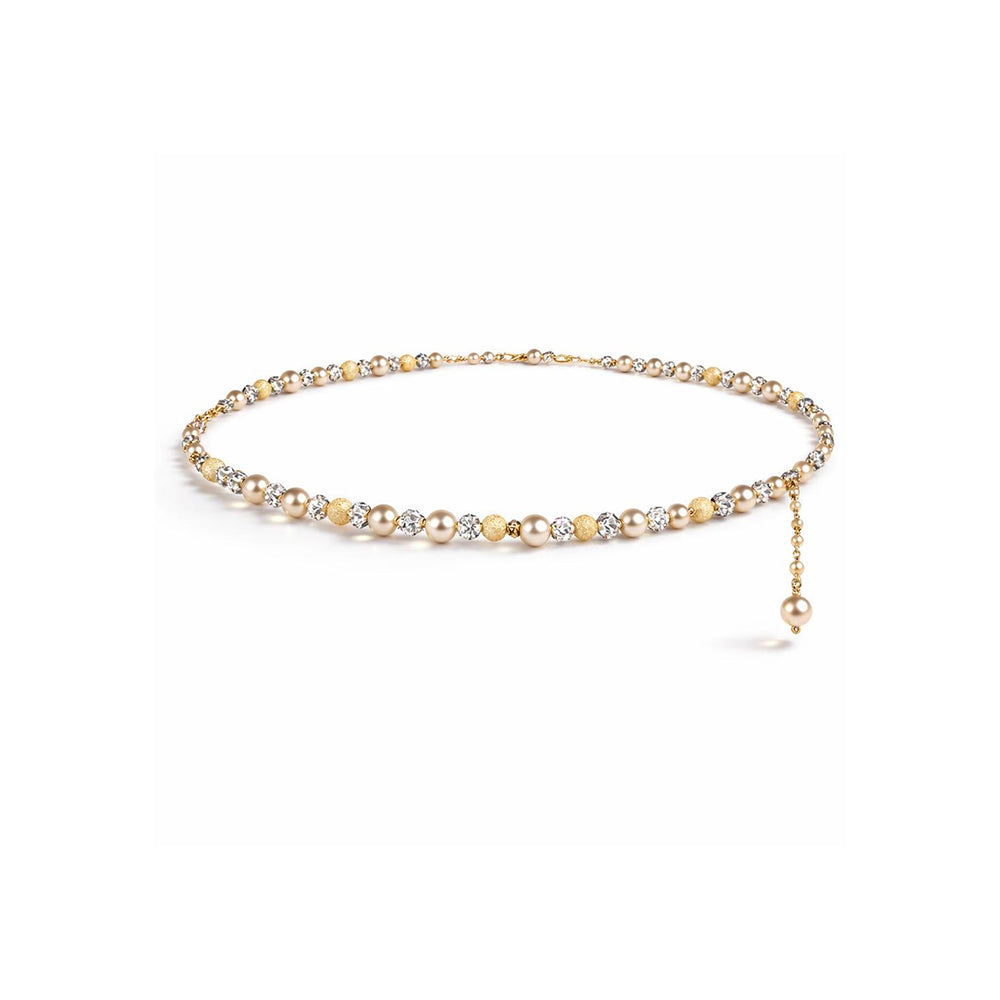 pearl drop gold belt