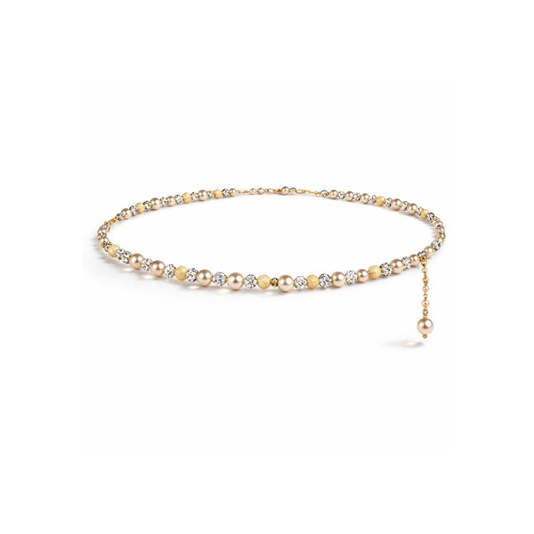 pearl drop gold belt