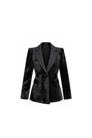 Noir Velvet Tailored Blazer