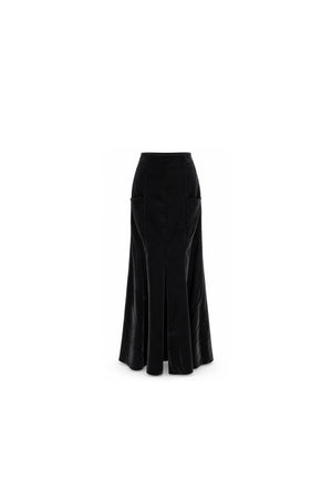 Noir Velvet Maxi Skirt