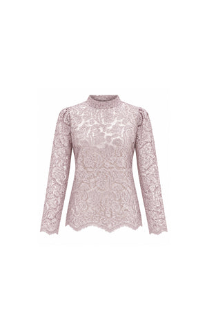 Blush Pink Lace Blouse