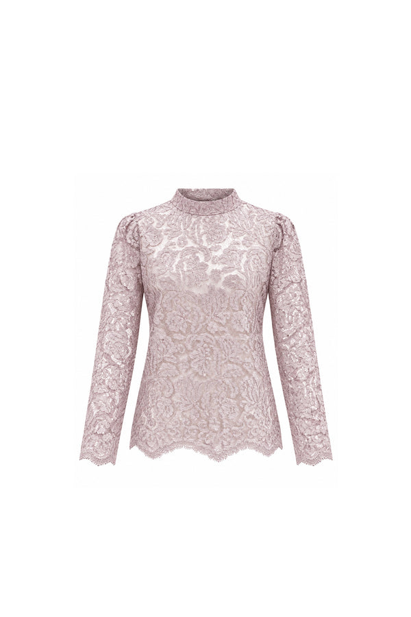 Blush Pink Lace Blouse