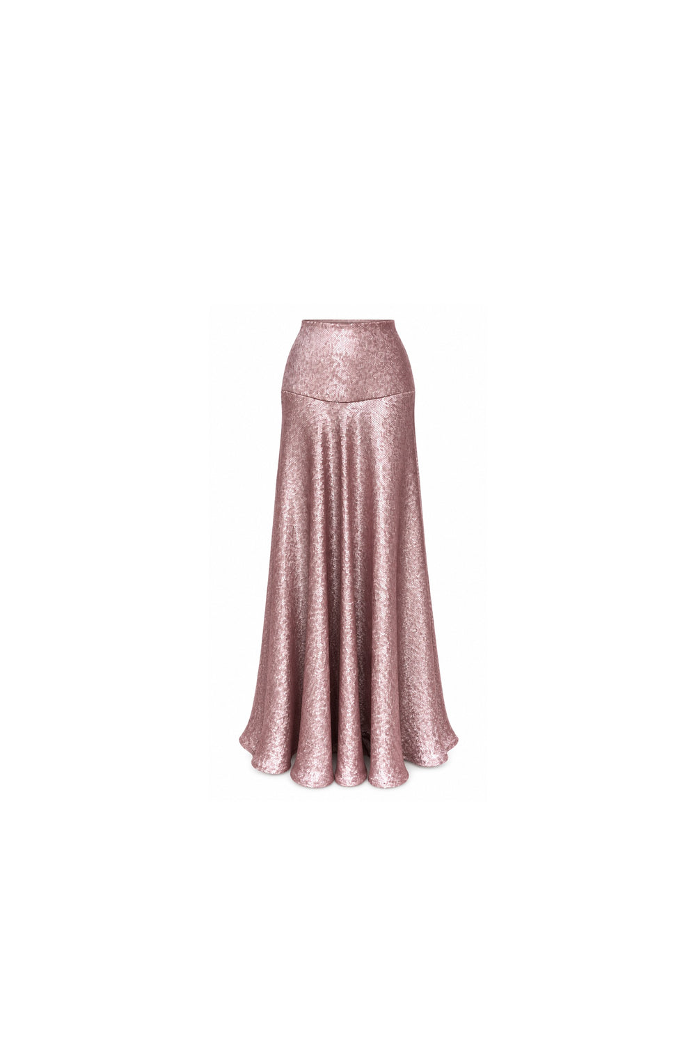 Noor Azhari rose gold sequin maxi skirt