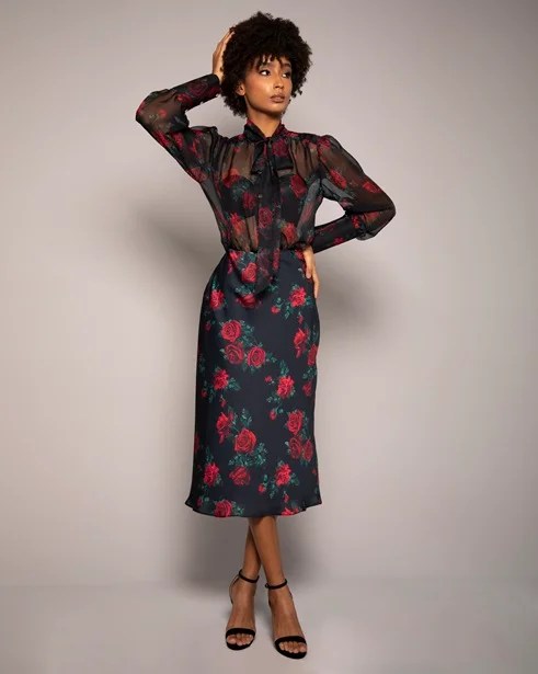 Rosa Silk Skirt