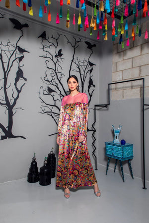 Tulle Velvet Silk Kaftan