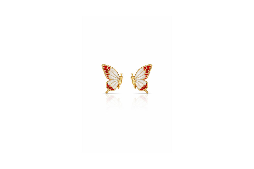 Butterfly Enamel Stud Earrings
