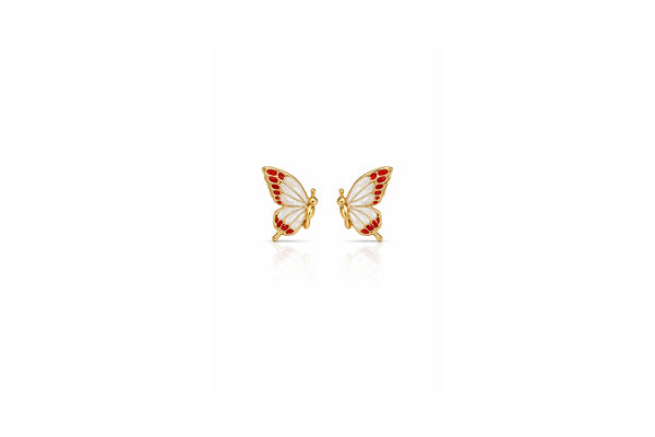 Butterfly Enamel Stud Earrings