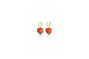 Heart Rainbow Drop Earrings