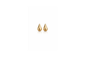 Gold Teardrop Stud Earrings