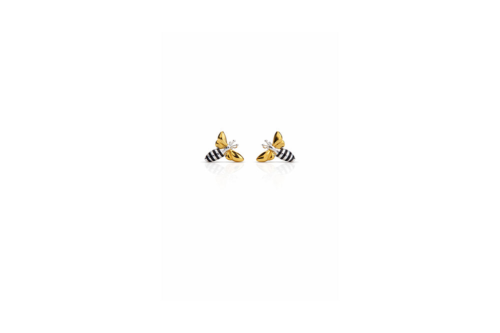 Bee Enamel Stud Earrings