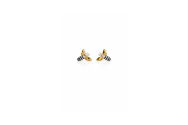 Bee Enamel Stud Earrings