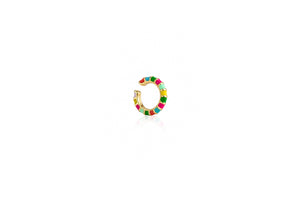 Rainbow Enamel Cuff Hoop