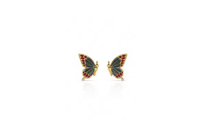 Enamel Butterfly Stud Earrings