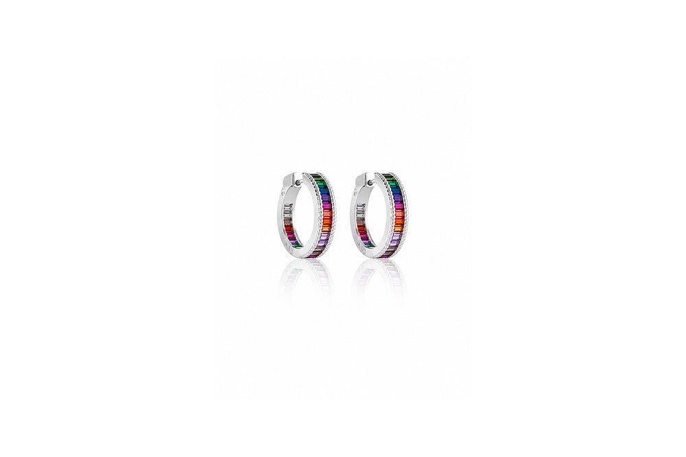 Rainbow spectrum Huggie Earrings