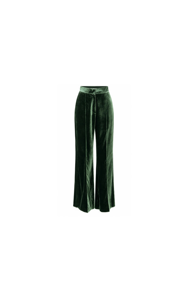 Forest Green Velvet Trousers